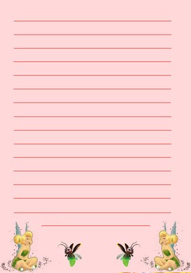 papier a lettre fee clochette flambeau